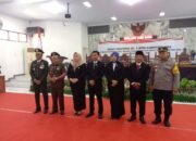 Kapolres Bima Diwakili Kabag Ren Hadiri   Rapat Paripurna Pengambilan Sumpah Pimpinan DPRD Kabupaten Bima