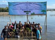 Cegah Abrasi Pantai, Bhabinkamtibmas Polsek Bolo Hadiri Penanaman Mangrove