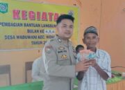 Pastikan Penyaluran BLT Tepat Sasaran, BKTM Polsek  Woha Laksanakan Pengamanan