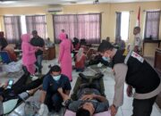 ‎Peringati Hari Jadi Humas Polri ke-74, Polres Bima Kota Gelar Donor Darah Serentak