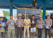Sat Lantas Polres Bima Kota Gelar Himbauan Keselamatan Berlalu Lintas dan Pengecekan Kondisi Bus di Terminal Dara